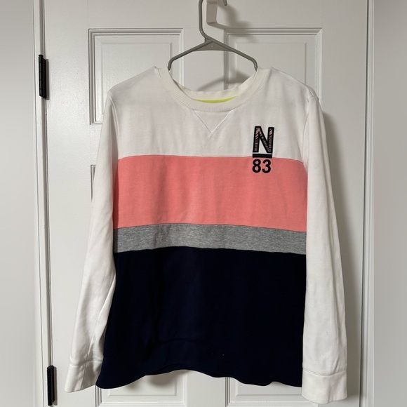 Nautica Embroidered Colorblock Sweatshirt - Picture 1 of 4